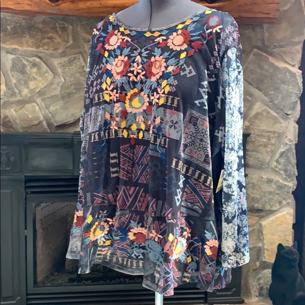 NWT John Mark Sheer Tunic 3X